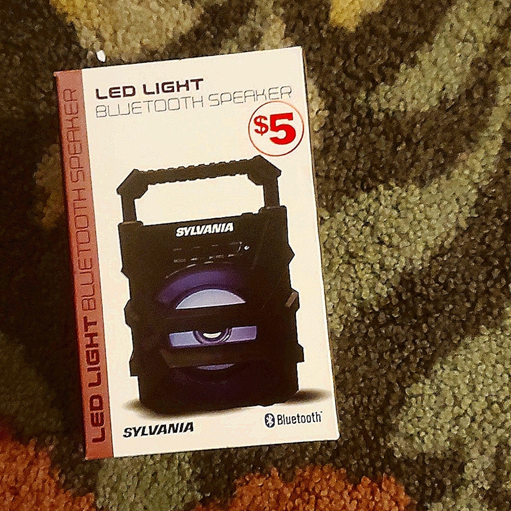 LED light Bluetooth speaker made by Sylvania
